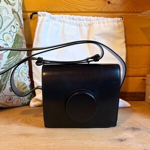 Lemaire Camera Bag in black leather